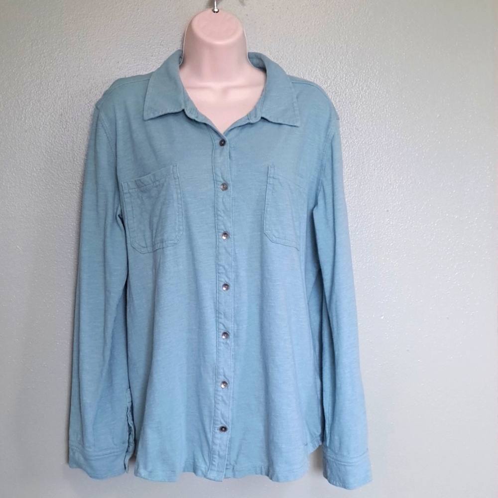 Carhartt Button Front Shirt Green Cotton XL